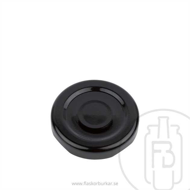 Twist off lid, 43mm, Black, Safety button